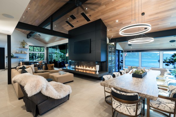 Lakeview Serenity custom home interior overlooking Lake Tahoe
